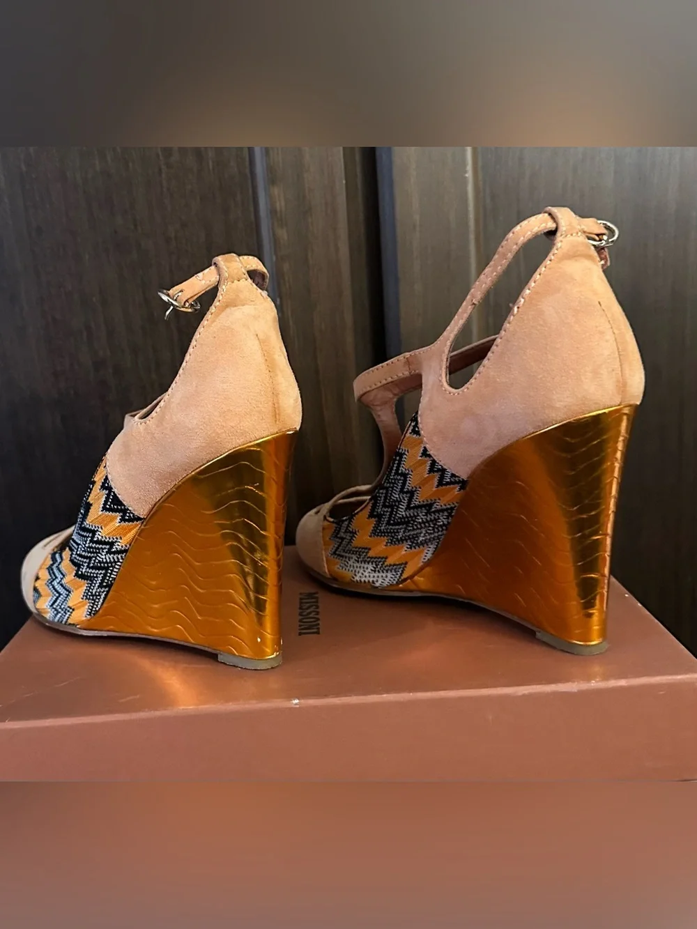 Missoni wedges tan